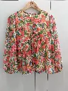 Blossom Garden Dobby Georgette Peplum Top