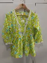 Lemon Breeze Printed Cotton Top