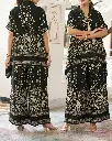 Ebony Blossom Gazzi Silk Co-Ord Set