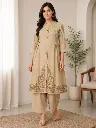 Sandstone Elegance Flex Cotton Kurta Set