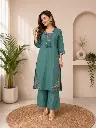 Emerald Bloom Flex Cotton Co-Ord Set