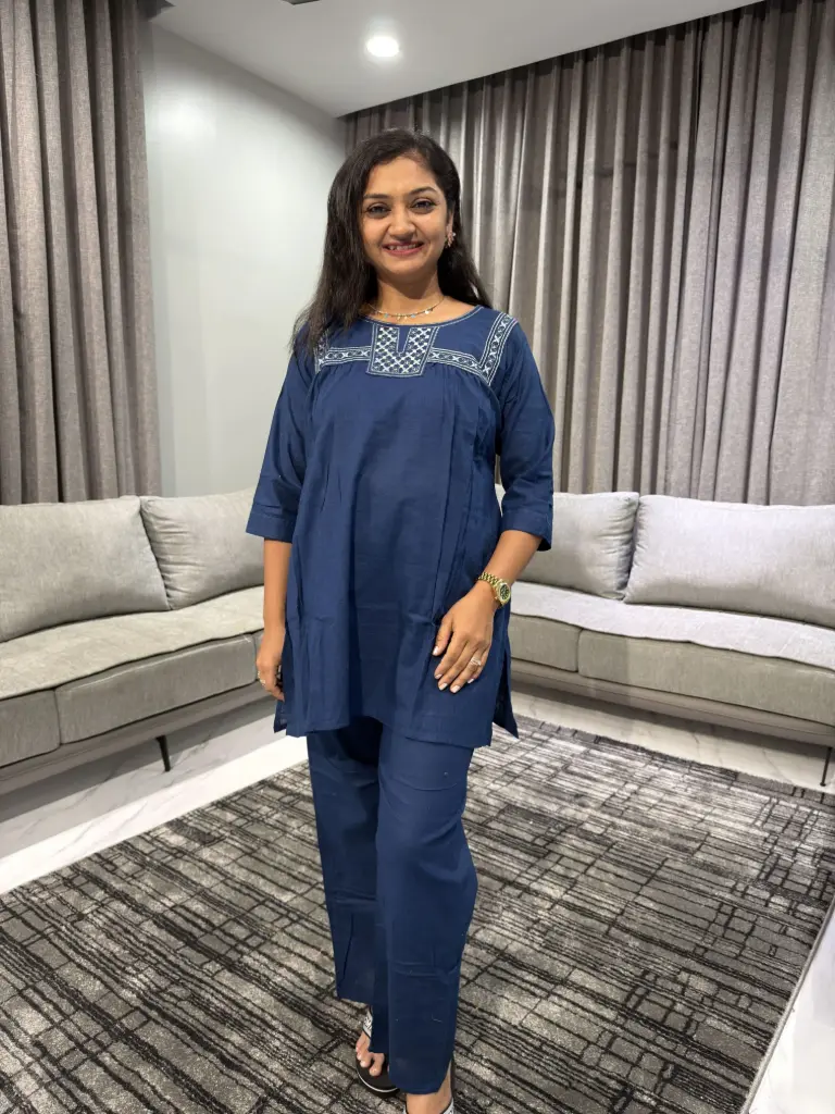 Midnight Elegance Flex Cotton Co-ord Set