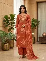 Terracotta Bloom Pure Cotton 3-Piece Suit Set