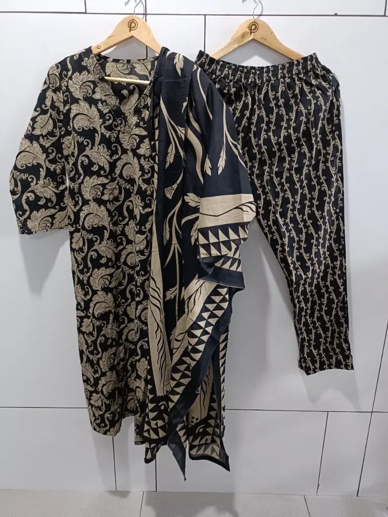 Midnight Paisley Pure Cotton Suit Set