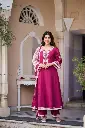 Fuchsia Bloom Mull Cotton 3-Piece Suit Set