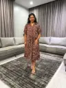 Mocha Swirl Cotton Dress