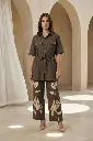 Mocha Bloom Pure Cotton Co-Ord Set