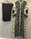 Monochrome Chevron Muslin Kurta Set