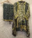Midnight Indigo & Olive Floral Natural Crepe Coord Set