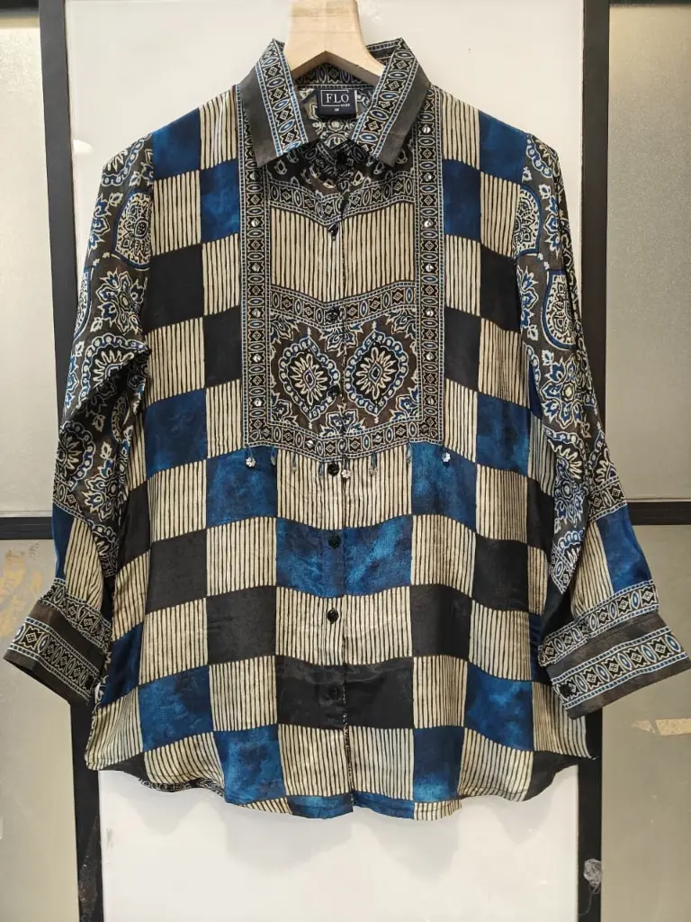 Indigo Heritage Natural Crepe Shirt