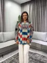 Boho Mosaic Crepe Shirt