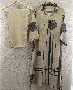 Sandstone Abstract Viscose Muslin Kurta Set