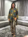 Mocha Dot Muslin Silk Co-Ord Set