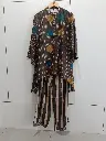 Mocha Dot Muslin Silk Co-Ord Set