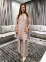 Misty Mauve Crush Shimmer Designer Co-ord Set
