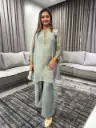 Frost Blue Crush Shimmer Designer Co-ord Set