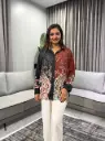 Midnight Maroon Viscose Muslin Designer Shirt