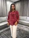 Ruby Maze Natural Crepe Shirt