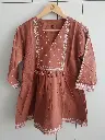 Terra Rust Embroidered Pure Cotton Tunic