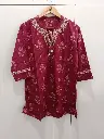 Wine Bloom Pure Cotton Tunic