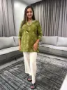 Olive Blossom Pure Cotton Tunic