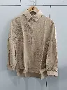 Sandstone Bloom Oversized Linen Shirt