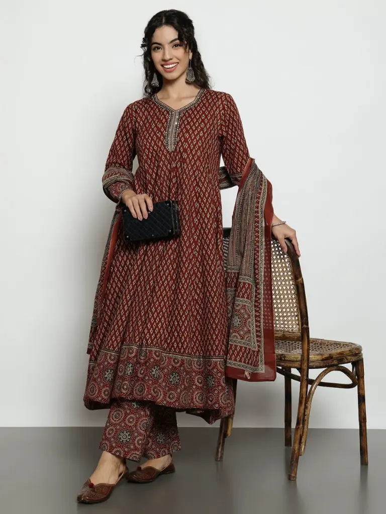 Rust Heritage Pure Cotton 3-Piece Suit Set