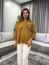 Mustard Heritage Pure Cotton Printed Shirt