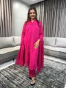 Fuchsia Blossom Pure Cotton 3-Piece Suit Set