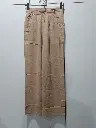 Sand Beige Imported Linen Wide Leg Palazzo