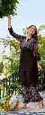 Deep Brown Paisley Premium Discharge Rayon Co-Ord Set
