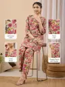 Mint Color Cotton Floral Printed A-line Co-ord Set