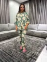 Emerald Floral Printed Pure Cotton Co-Ord Set