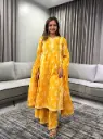 Mustard Heritage Pure Cotton 3-Piece Kurta Set