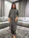 Midnight Paisley Pure Cotton Printed Kurta Set
