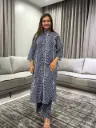 Royal Indigo Pure Cotton Printed Kurta Set