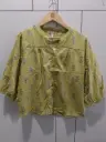 Olive Leaf Pure Cotton Printed Top