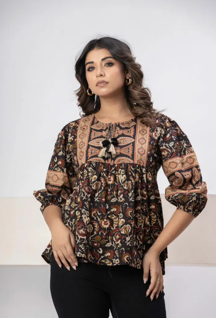 Midnight Paisley Pure Cotton Top