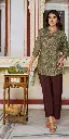 Olive Heritage Pure Crepe Co-Ord Set
