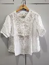 Pristine White Floral Embroidered Soft Linen Top