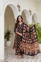 Black Ajrakh Hand Block Printed Cotton Kurta Set