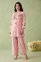 Blush Bloom Chanderi Silk Co-Ord Set