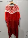 Scarlet Glow Gazzi Silk Kaftan