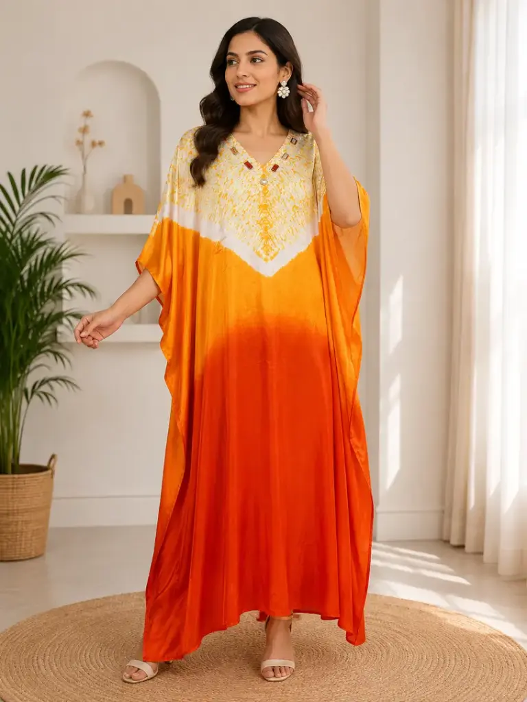 Sunset Glow Gazzi Silk Kaftan