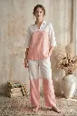 Blush Pink & White Ombré Dip-Dye Cotton Co-ord Set