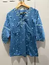 Slate Blue Bandhani Print Cotton Tunic