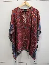 Maroon Floral Heritage Crepe Kaftan Top