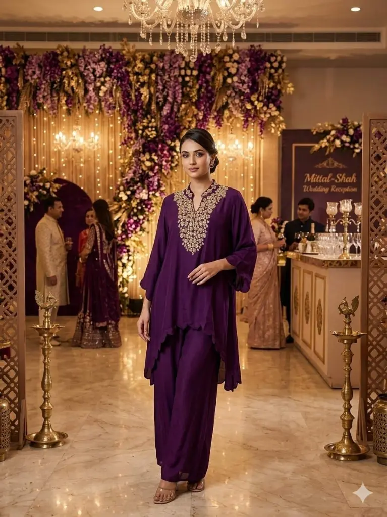 Royal Purple Pure HO Silk Co-Ord Set