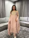 Mauve Gold Zari Elegance Kurta Set