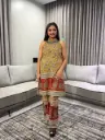 Kalamkari Mustard Flex Cotton Co-Ord Set